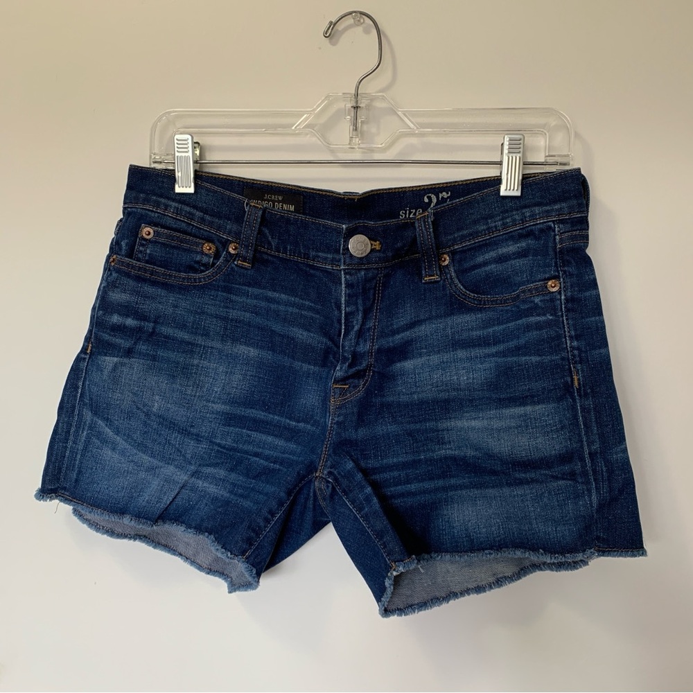 J. Crew Indigo Denim Cutoff Shorts - Indigo Blue